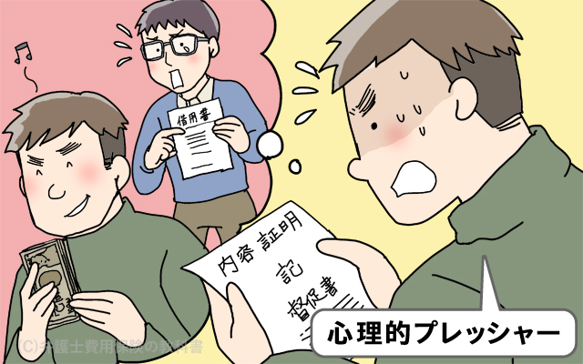 内容証明郵便を受け取る人
